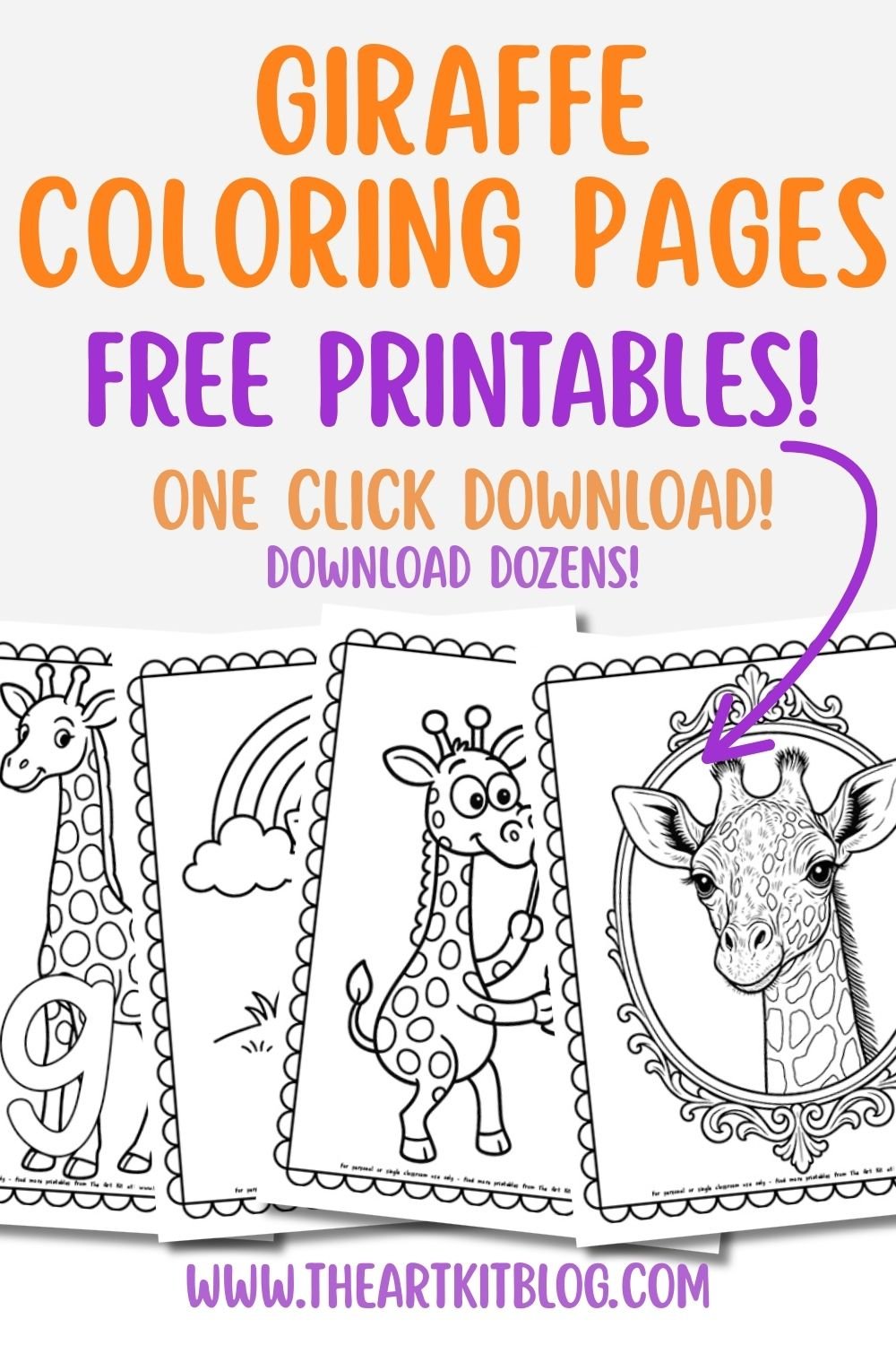 giraffe coloring pages free printable