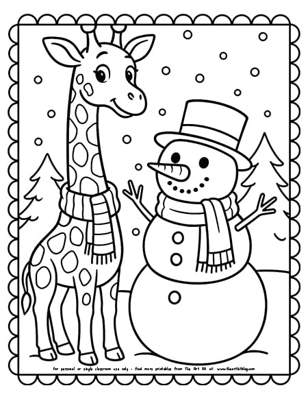 Giraffe Coloring Pages: 30+ Free Printables - The Art Kit