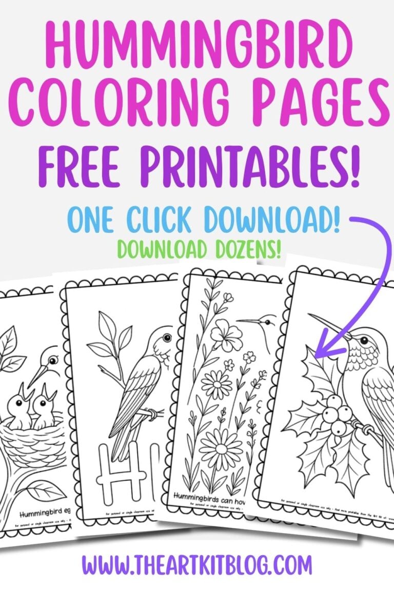 hummingbird coloring pages free printable