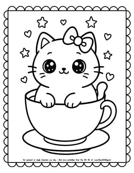 kawaii-cat-tea-cup-coloring page-download copy