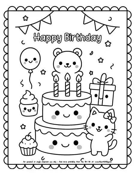 kawaii-happy-birthday-coloring page copy
