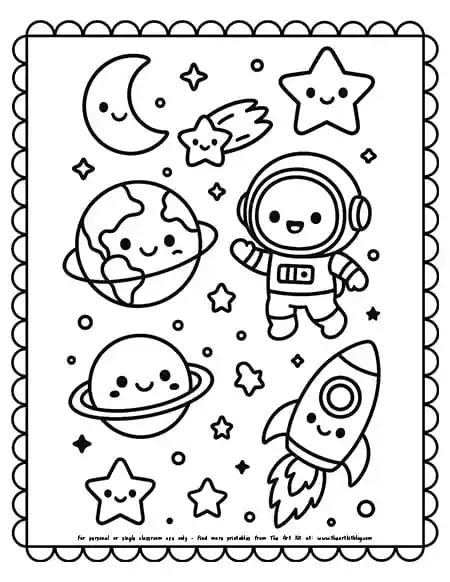 kawaii-space-coloring page copy