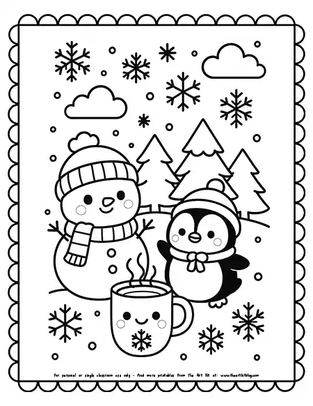 kawaii-winter-coloring page-printable copy