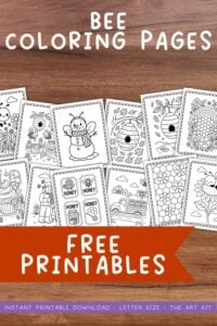 Free Bee Coloring Pages for Kids (Fun + Educational!) - The Art Kit
