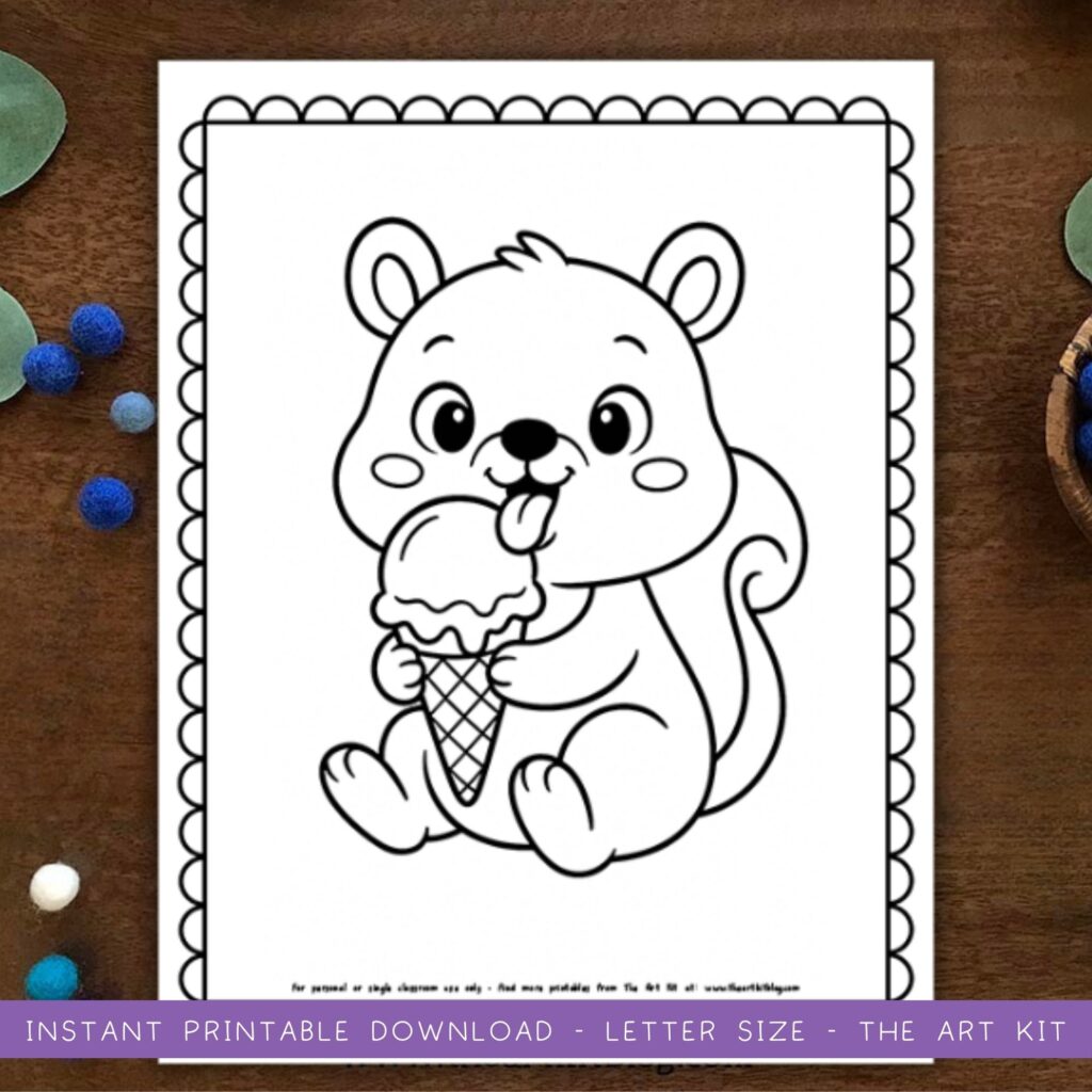 Ice Cream Coloring Pages