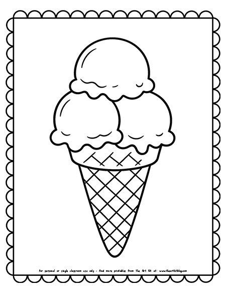 Ice Cream Coloring Pages