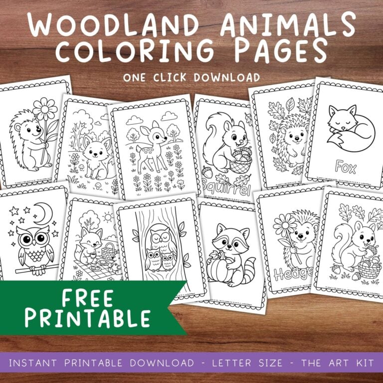 Woodland Animals Coloring Pages