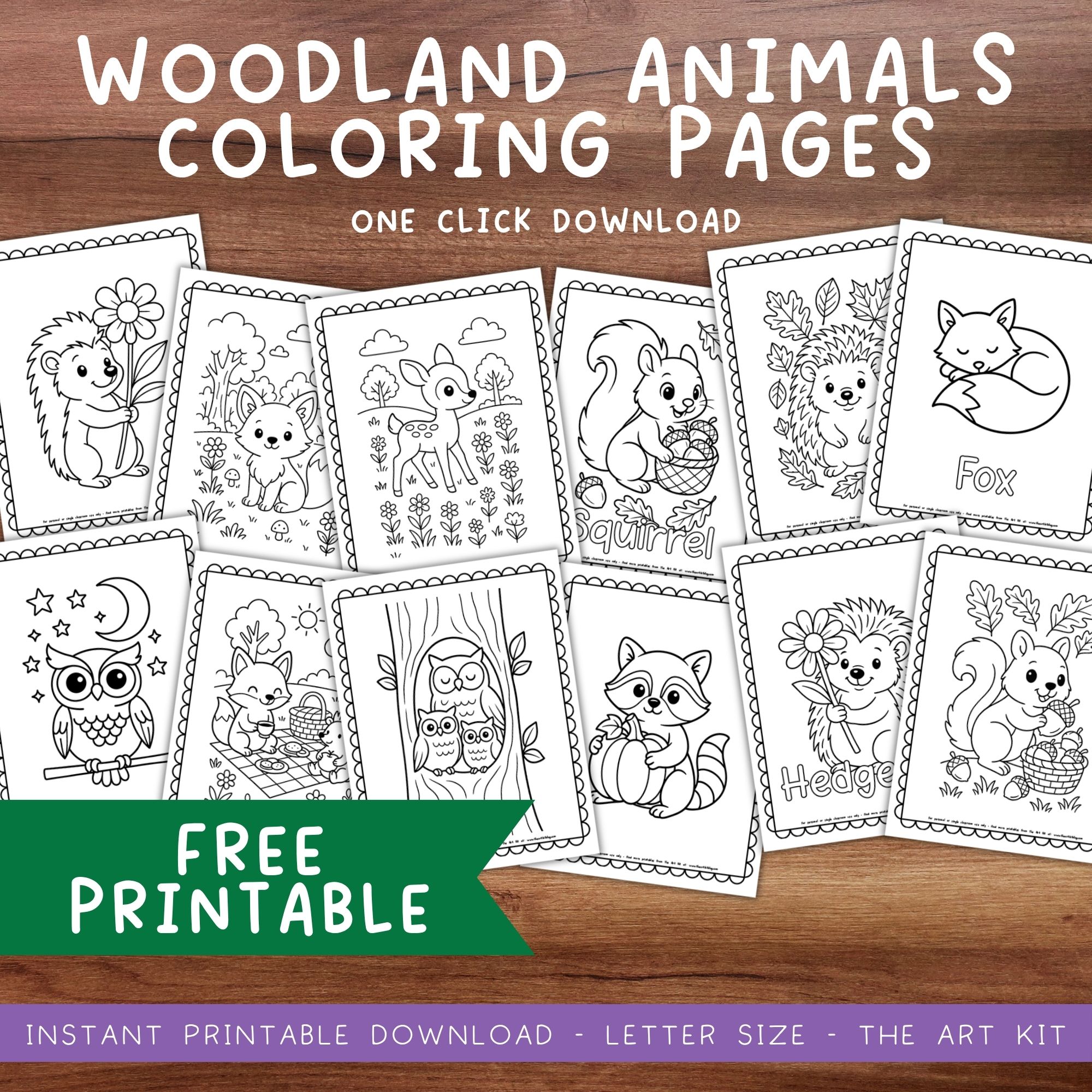 Woodland Animals Coloring Pages