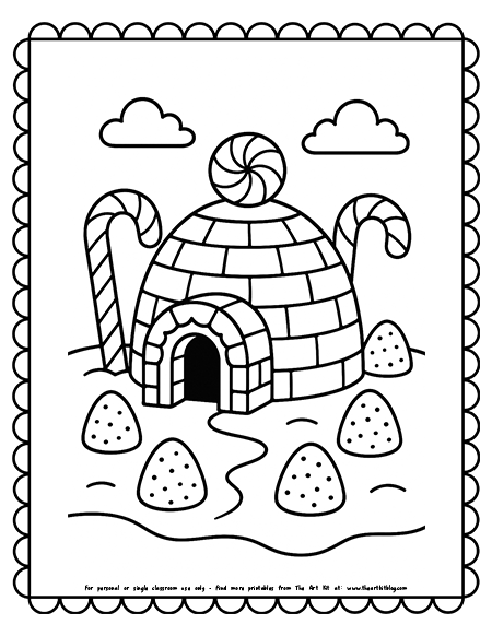 candy-cane-gumdrops-magical-gingerbread-igloo-coloring-pages copy Candy Cane Gumdrops Magical Gingerbread Igloo Coloring Pages